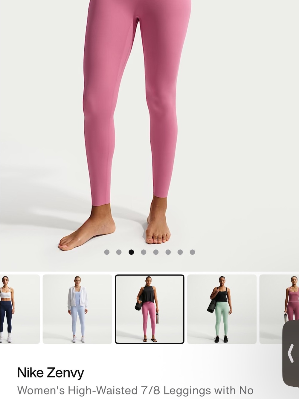 Nike Zenvy High-Waisted Leggings in Rose Pink